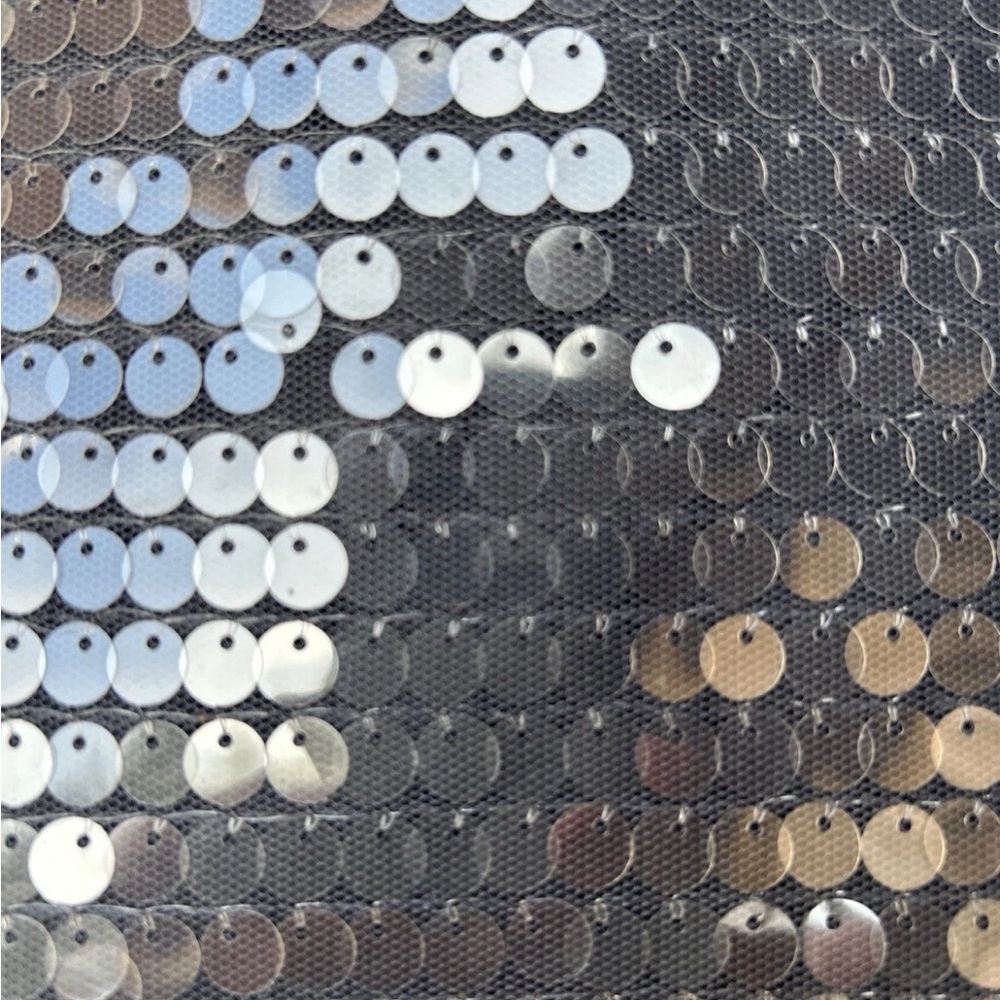 Bold Elements Sequin Blouse Top Size Medium Gray … - image 3